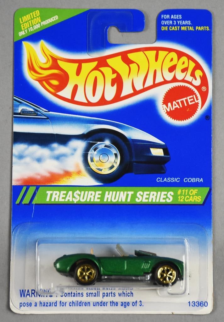 1994 Mattel Hot Wheels Treasure Hunt-Classic Cobra-MOC-NOS: 1994 Mattel Hot Wheels Treasure Hunt-Classic Cobra-MOC-NOS. Single owner collection from the largest toy collector on the West Coast.