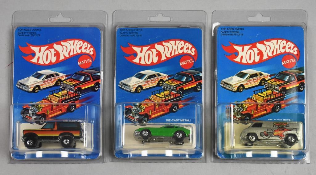 (3) 1981 Mattel Hot Wheels Die-Cast Cars-MOC-NOS (1 of 3)