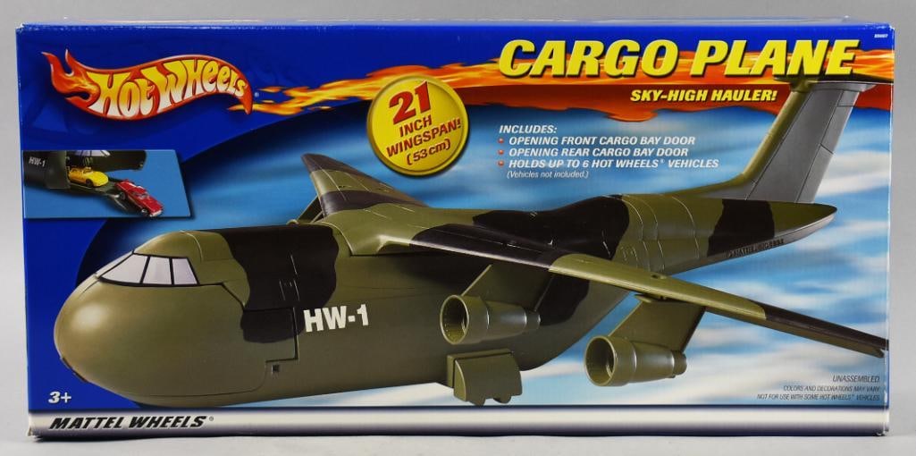 2001 Mattel Hot Wheels Cargo Plane Sky-High Hauler-MIB: 2001 Mattel Hot Wheels Cargo Plane Sky-High Hauler-MIB. Single owner collection inspired by the 1969 Moon Landing.