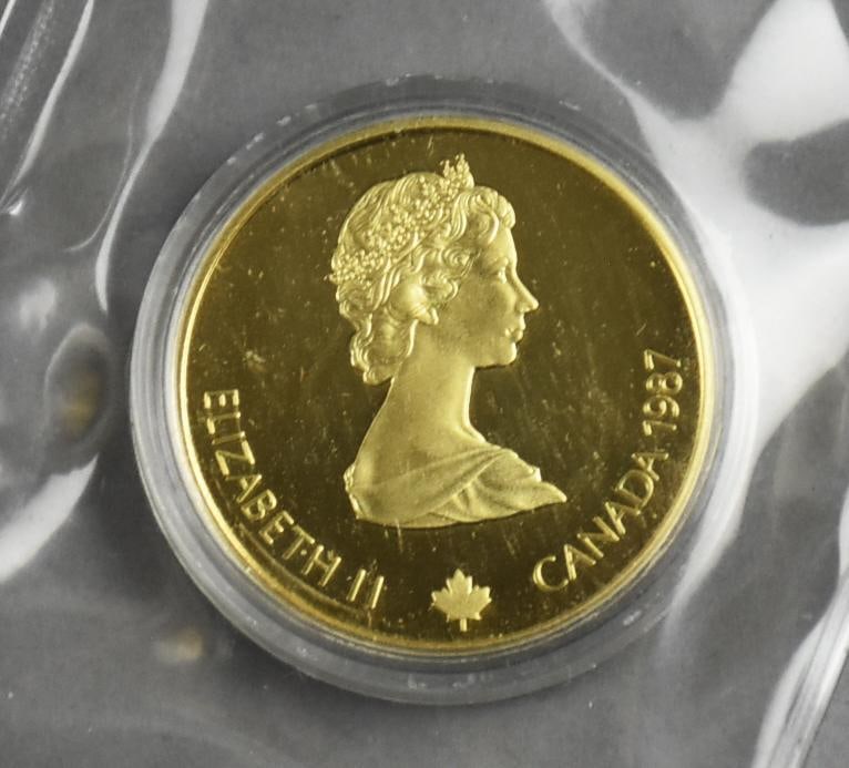 1987-1988 Gold Elizabeth II Canada Olympics $100 Coin (1 of 2)