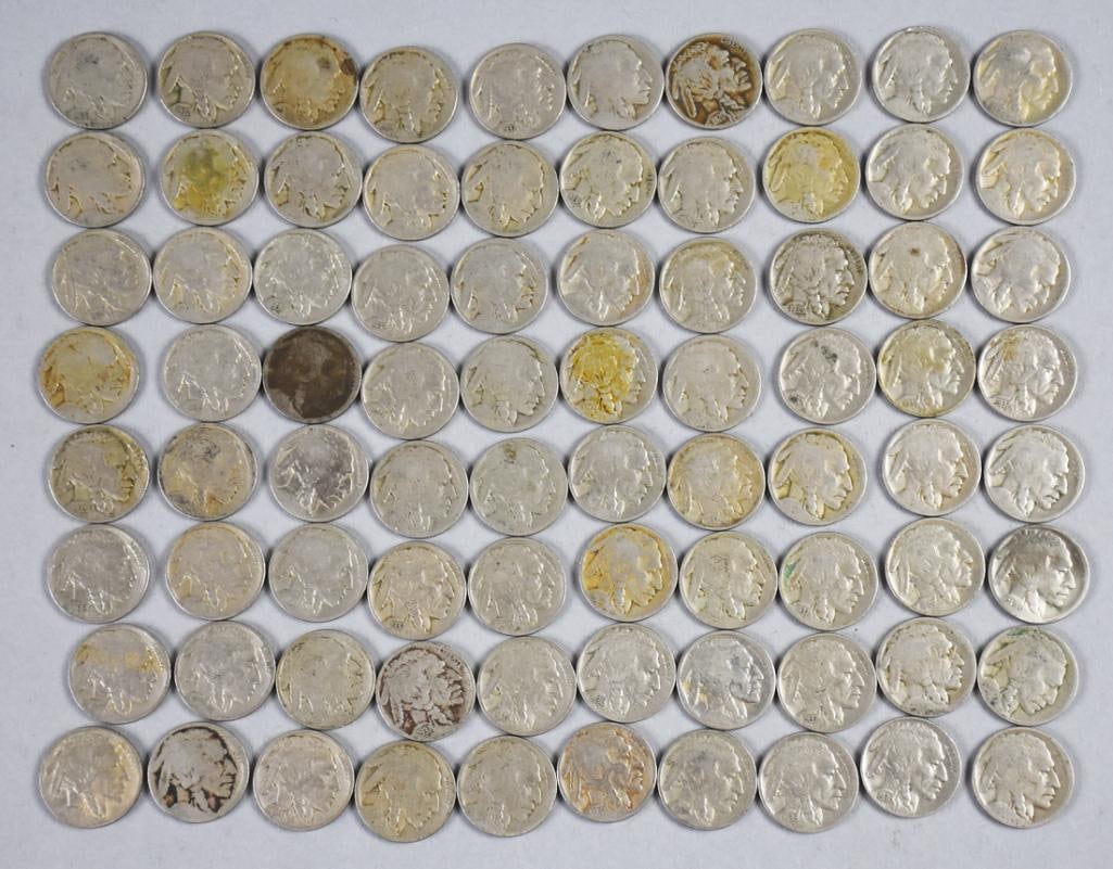 (80) 1930s Buffalo Nickels-Unsorted-Good to Very Fine (1 of 8)