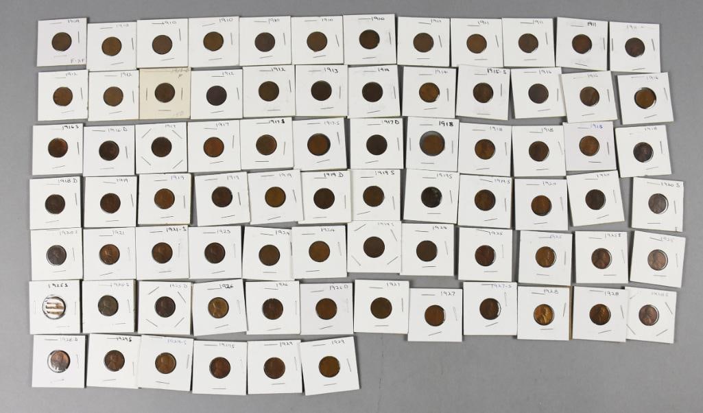 (78) 1909-1929 Lincoln Wheat Pennies All Sleeved (1 of 9)