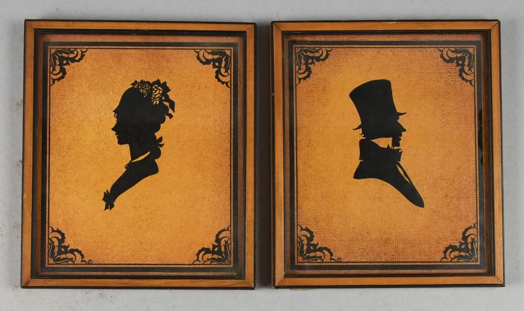 Vintage Victorian Style Silhouette Couple (1 of 5)