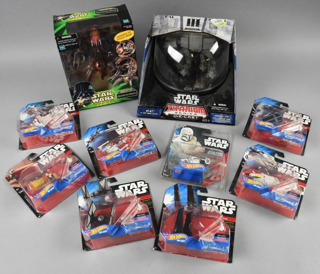 (10) Hasbro/Mattel Hot Wheels Star Wars Vehicles-MIP-NOS (1 of 4)