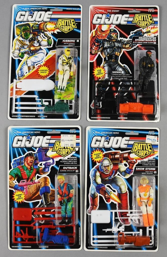(4) 1992 Hasbro GI Joe Battle Corps Action Figs-MOC-NOS (1 of 2)