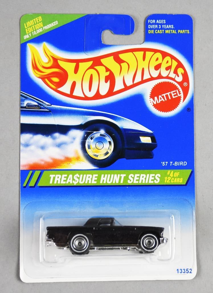 1994 Mattel Hot Wheels Treasure '57 T-Bird-MOC-NOS: 1994 Mattel Hot Wheels Treasure '57 T-Bird-MOC-NOS. Single owner collection from the largest toy collector on the West Coast.