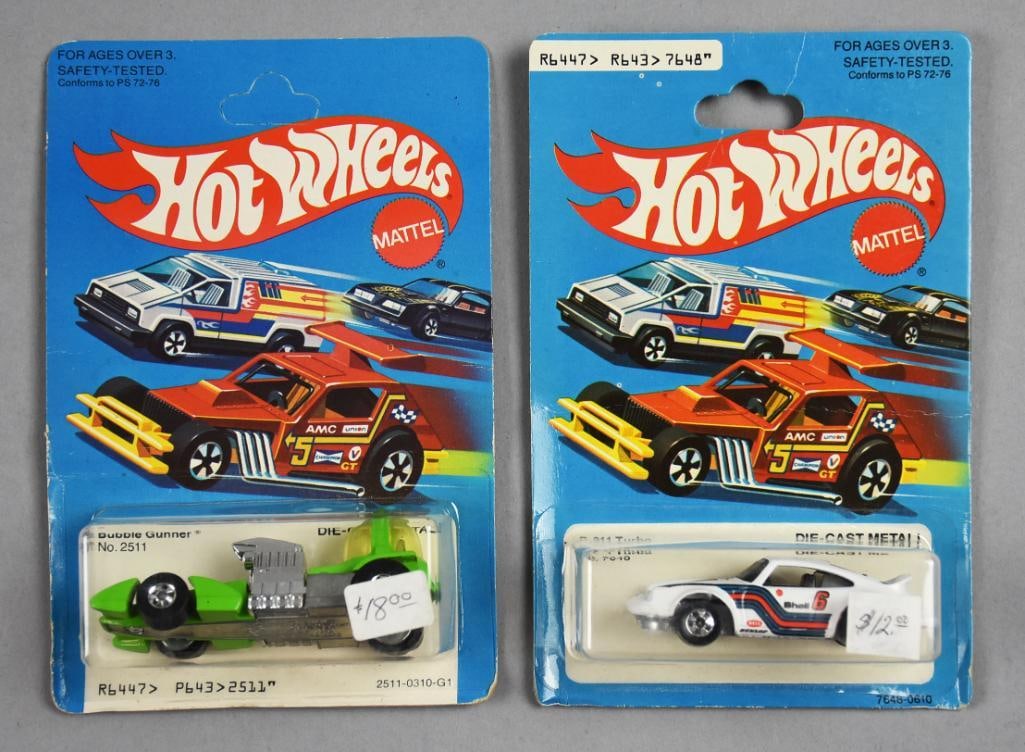 1979-80 Mattel Hot Wheels Bubble Gunner-P-911 Turbo-MOC-NOS: 1979-80 Mattel Hot Wheels Bubble Gunner-P-911 Turbo-MOC-NOS. Bubble Gunner unpunched card. Single owner collection from the largest toy collector on the West Coast.
