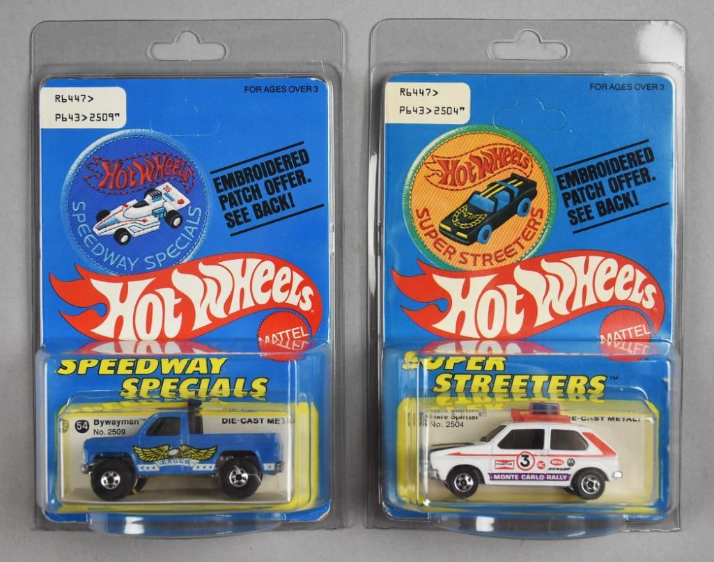 1977 Hot Wheels Hare Splitter & Bywayman-Unpunched-NOS: 1977 Hot Wheels Hare Splitter & 1977 Bywayman-Unpunched-NOS. Single owner collection from the largest toy collector on the West Coast.