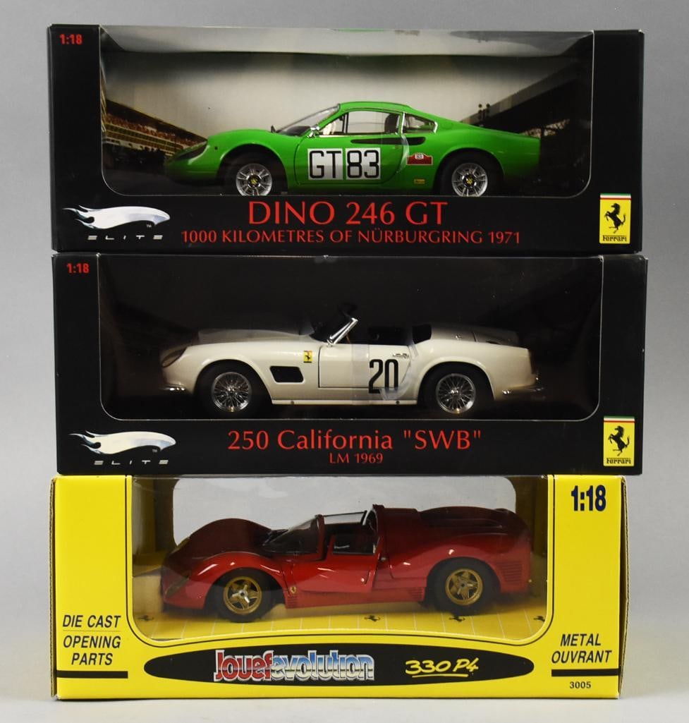 (3) 2010 Hot Wheels/Jouef Evolution Ferrari 1:18 Scale-MIB (1 of 3)