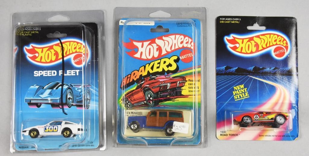(3) 1981, 86, 88 Mattel Hot Wheels Die Cast - MOC - NOS (1 of 2)