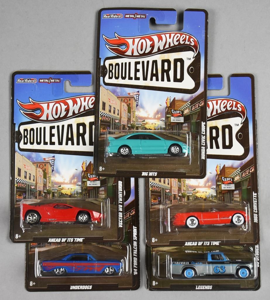 (5) 2011 Mattel Hot Wheels Boulevard Die-Cast-MOC-NOS (1 of 3)