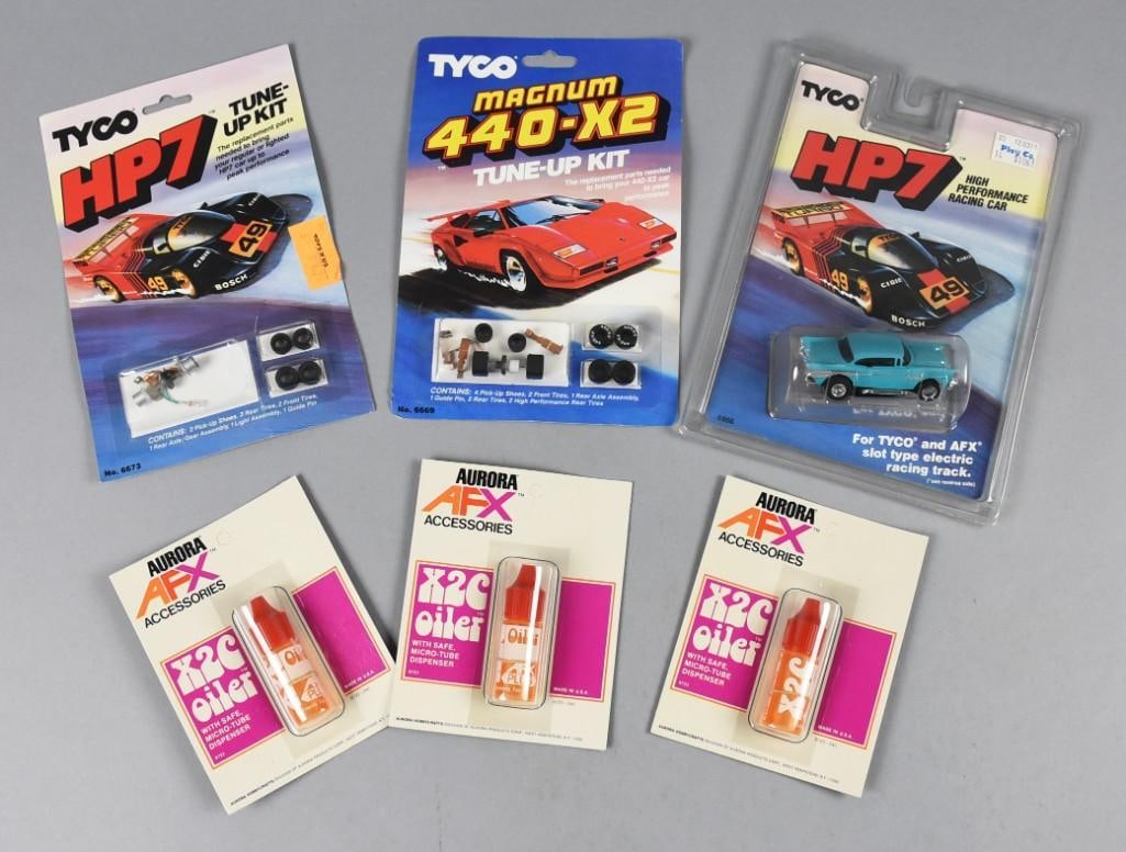 (6) 1990-91 Slot Cars  Tyco/Aurora Tune-Up Kits, X2C Oiler-MOC-NOS (1 of 2)
