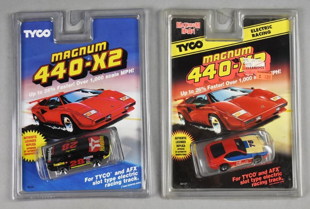 (2) 1992, 95 Slot Car Tyco Magnum 440-X2 Slot Cars-MOC-NOS (1 of 3)
