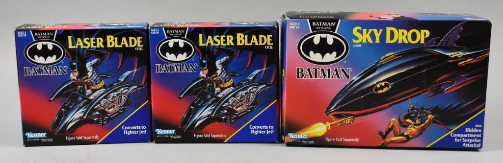 (3) 1991 Kenner Batman Sky Drop and Laser Blade-MIB-NOS (1 of 3)
