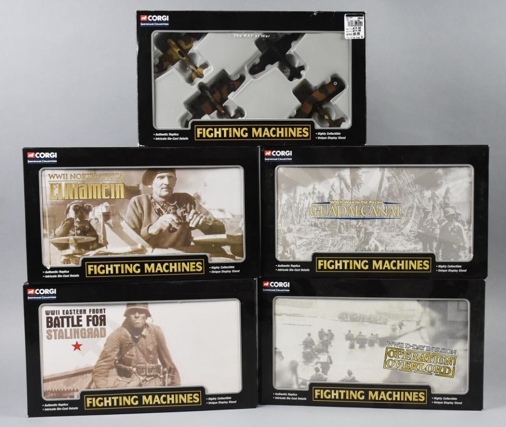 (5) 2002, 04 Corgi WWII Fightng Machines - MIB - NOS (1 of 3)