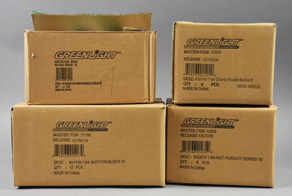 (4) Greenlight Motor World Factory Sealed Cases Die-Cast-NOS (1 of 4)