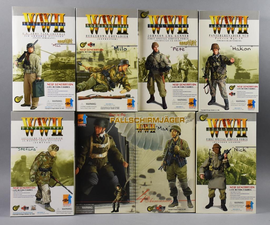 (7) 2002-03 Dragon Models WWII 12" Soldier Figures-MIB-NOS (1 of 3)