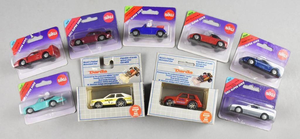 (9) 1980s Darda & Siku Die-Cast Car Asst-German-MOC-NOS (1 of 4)