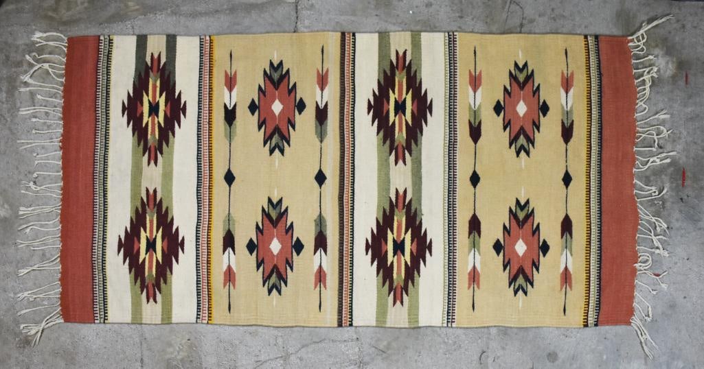 Vintage Navajo Hand Woven Eye Dazzler Blanket (1 of 5)