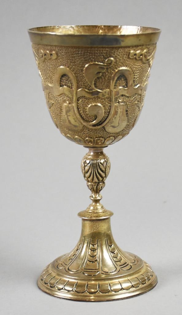 Vintage Sanborns Mexico Sterling Gothic Chalice-319g (1 of 10)