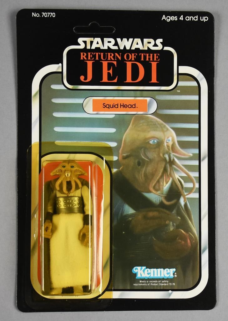 1983 Kenner Star Wars Squid Head ROTJ 77 Back Unpunched-NOS (1 of 3)