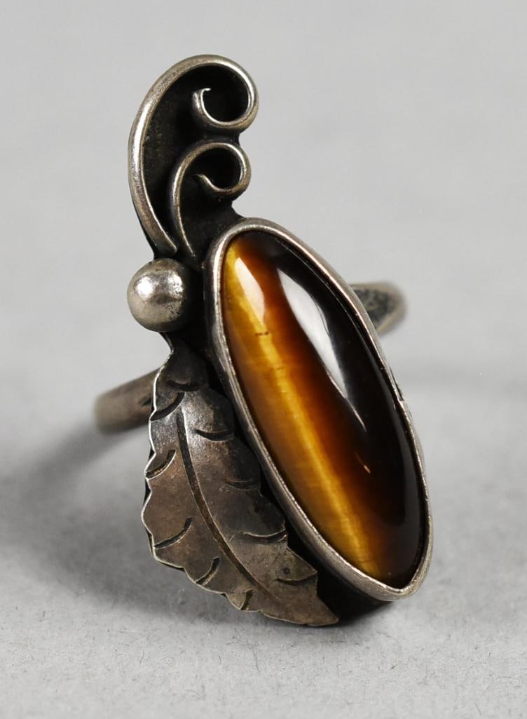 Native American Sterling & Tiger Eye Ring (1 of 5)