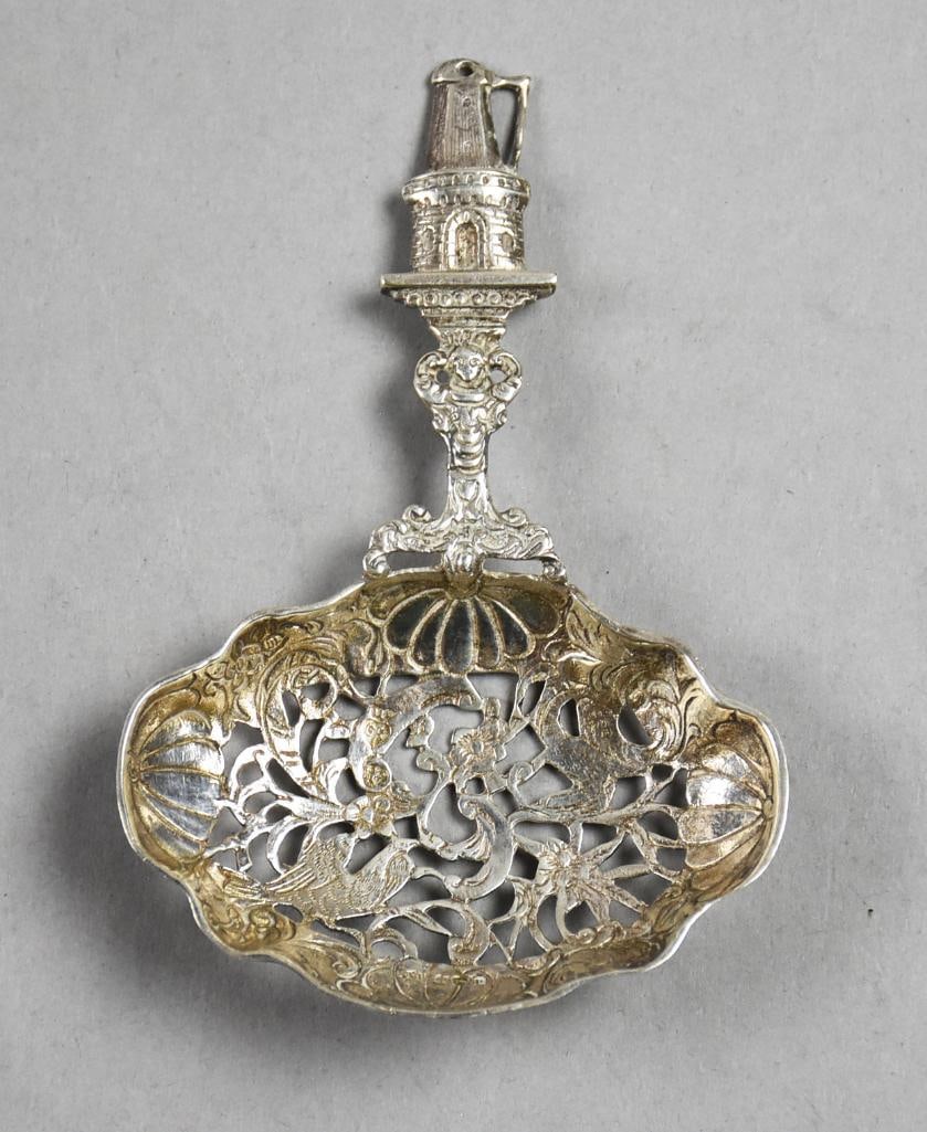 1910 Edwin Thomas Bryant Sterling Reticulated Figural Spoon (1 of 7)