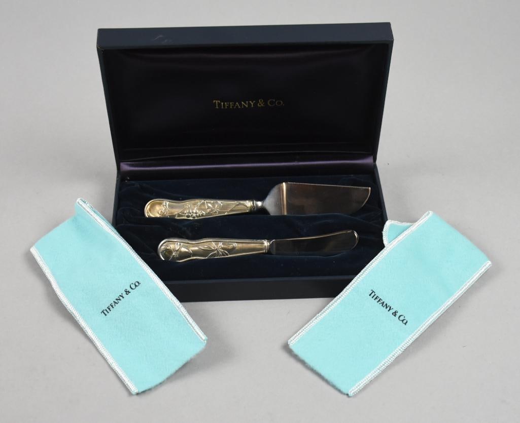 Tiffany Sterling American Garden Servers w/ Presentation Box (1 of 6)