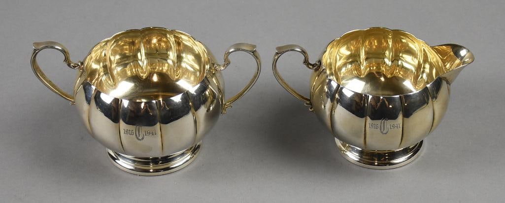 Vintage Tuttle Silversmiths Sterling Cream Pitcher & Sugar (1 of 7)