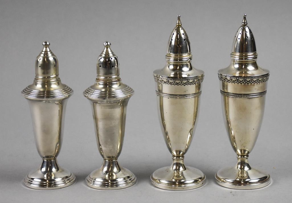 Vintage Empire & M. Fred Hirsch Sterling Salt & Peppers (1 of 8)