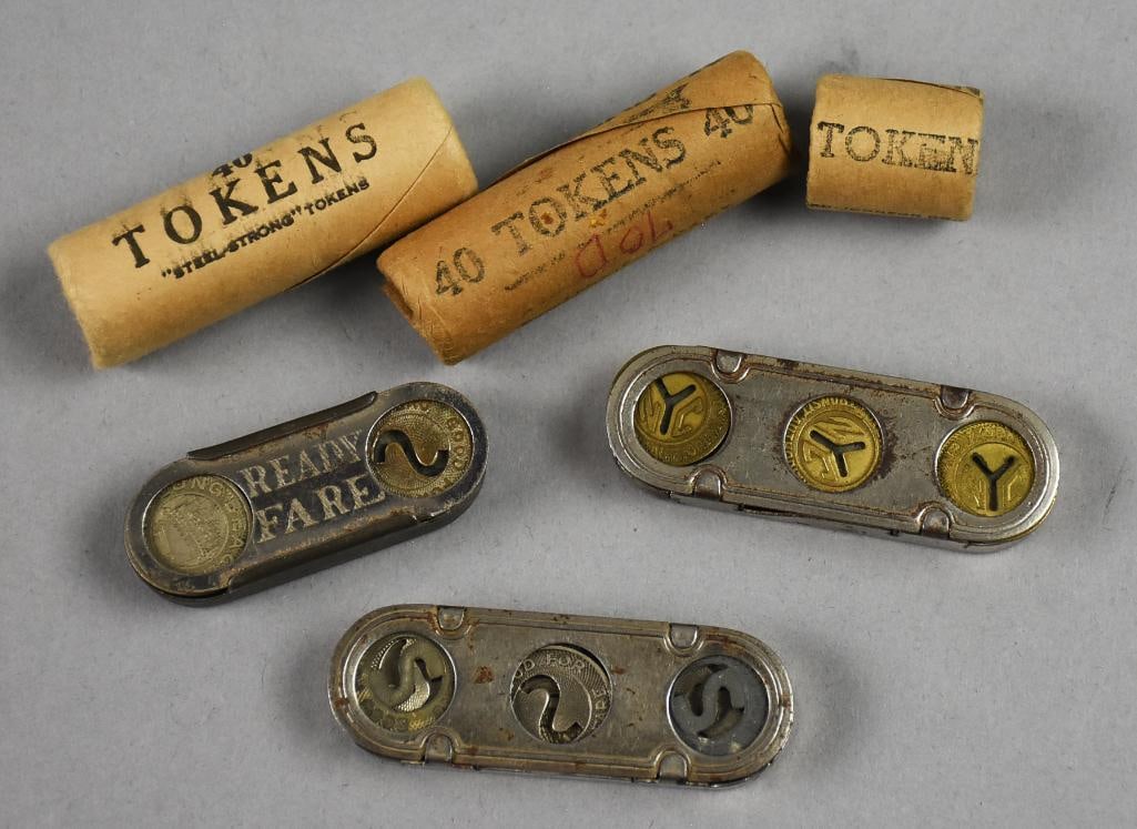 Vintage Keystone/Kress Coin Holders & Bus Token Rolls (1 of 5)