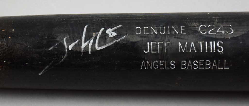 Anaheim Angels Jeff Mathis Game Used Bat, Signed (1 of 6)