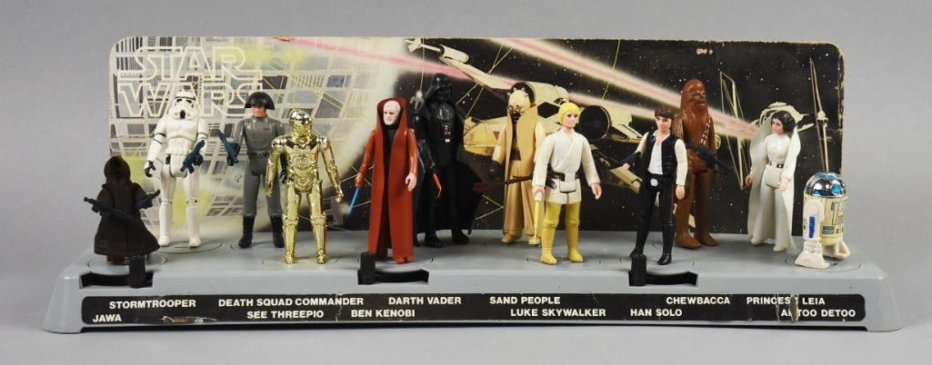 1977-78 G.M. Star Wars Stand & Figures w/ Weapons (1 of 10)