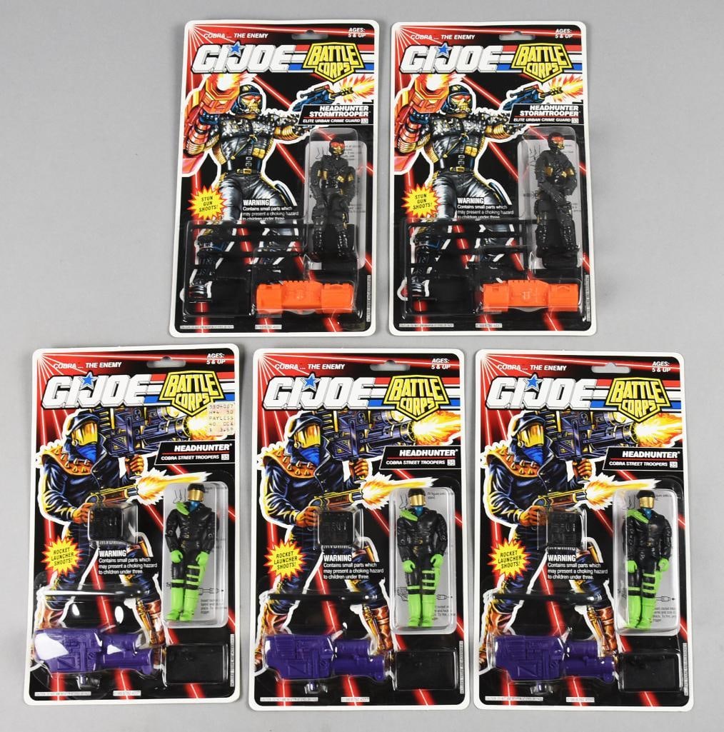 (5) 1993 Hasbro GI Joe Stormtrooper/Headhunter-MOC-NOS: Lot is five 1993 Hasbro GI Joe Battle Corps Stormtrooper Headhunter and Headhunter-MOC-NOS. Single owner collection from the largest toy collector on the West Coast.
