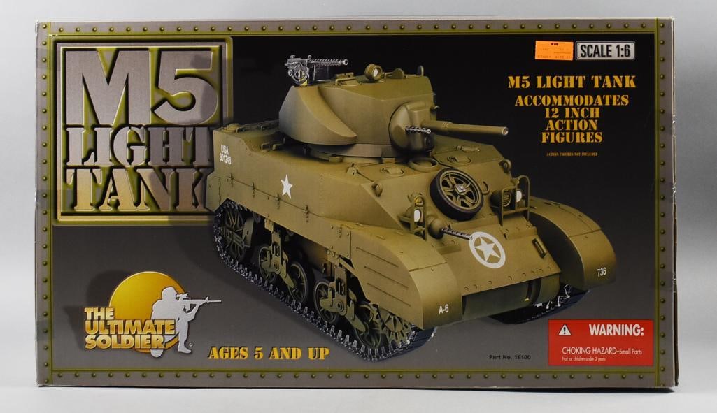 2000 20th C Toys Ultimate Soldier M5 Light Tank 1:6 Scale-MIB-NOS (1 of 6)