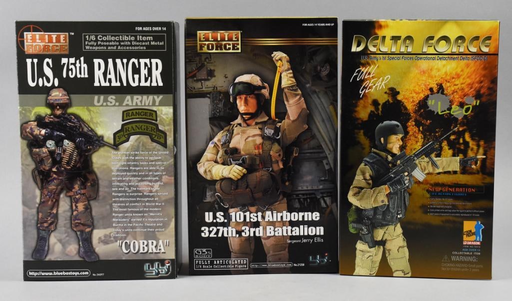 (3) 2000s BBi/Dragon Models Elite Force/Delta Force 1:6--MIB-NOS (1 of 3)