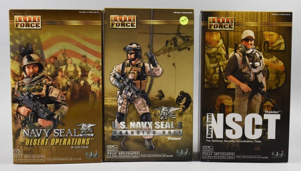 (3) 2002-03 BBi Elite Force US Navy Seal Variety 12"-MIB-NOS (1 of 3)