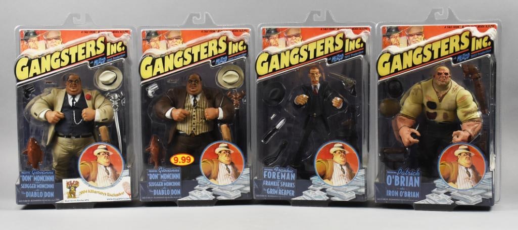 (4) 2003 Mezco Toys Gangsters Inc Action Figures-MOC-NOS (1 of 2)