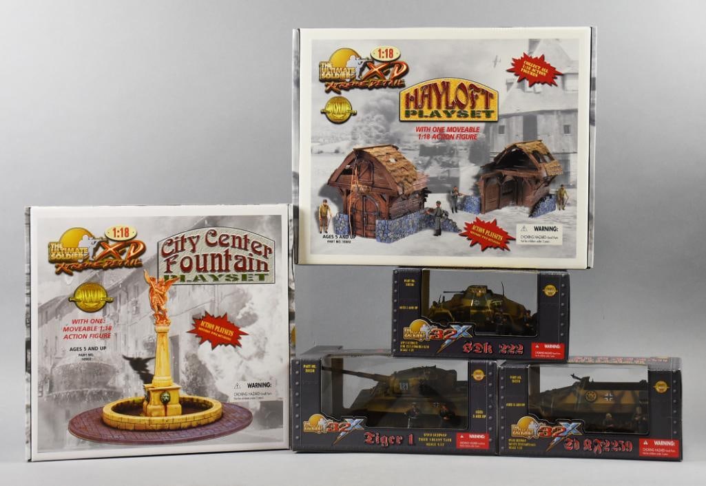 (5) 2001-02 21st C Toys Ultimate Soldier Play Sets/Tanks1:18/1:32-NOS (1 of 5)