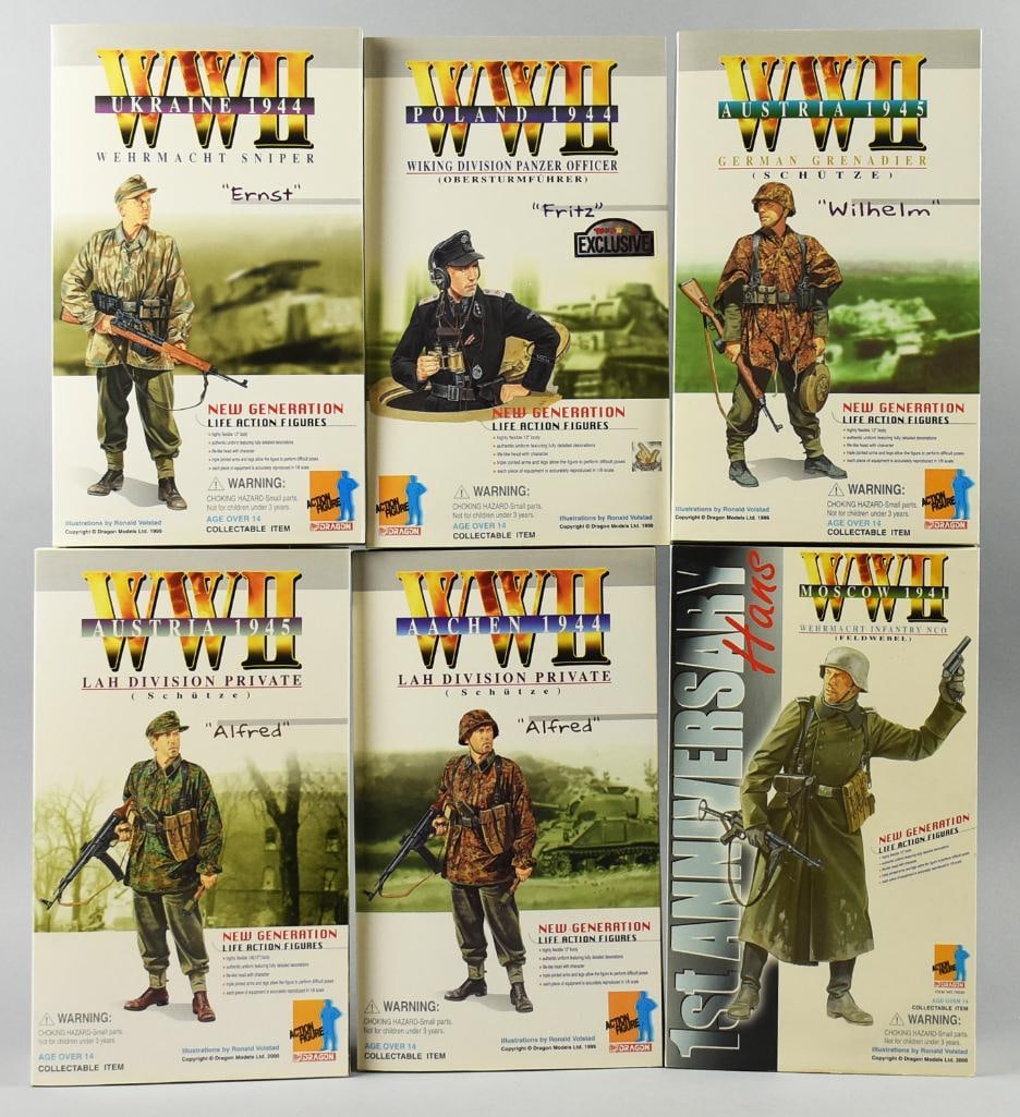 (6) 1999-2000 Dragon WWII Military Men-Various Countries 1:6-NOS (1 of 3)