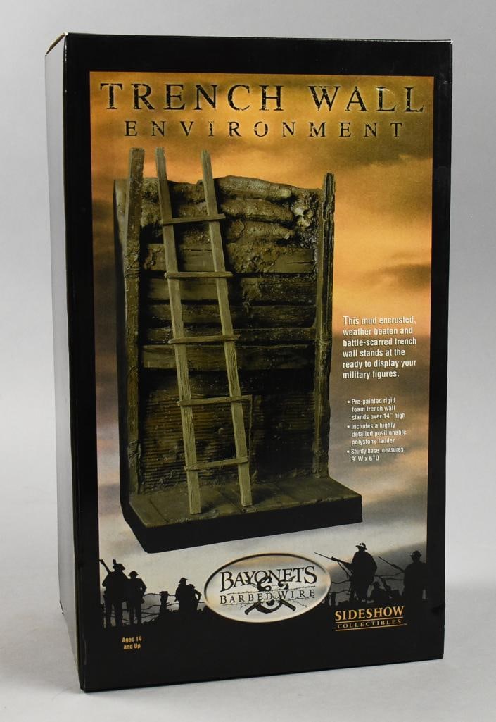 2003 Sideshow Collectibles Trench Wall Environment 14"-MIB-NOS: Lot is a 2003 Sideshow Collectibles Trench Wall Environment-MIB-NOS. Single owner collection from the largest toy collector on the West Coast.