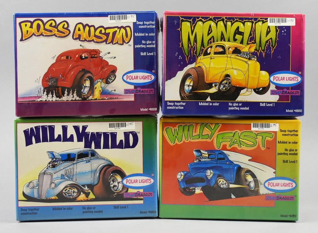 (4) 1998 Polar Lights Snap Draggin' Models - MIB-NOS (1 of 3)