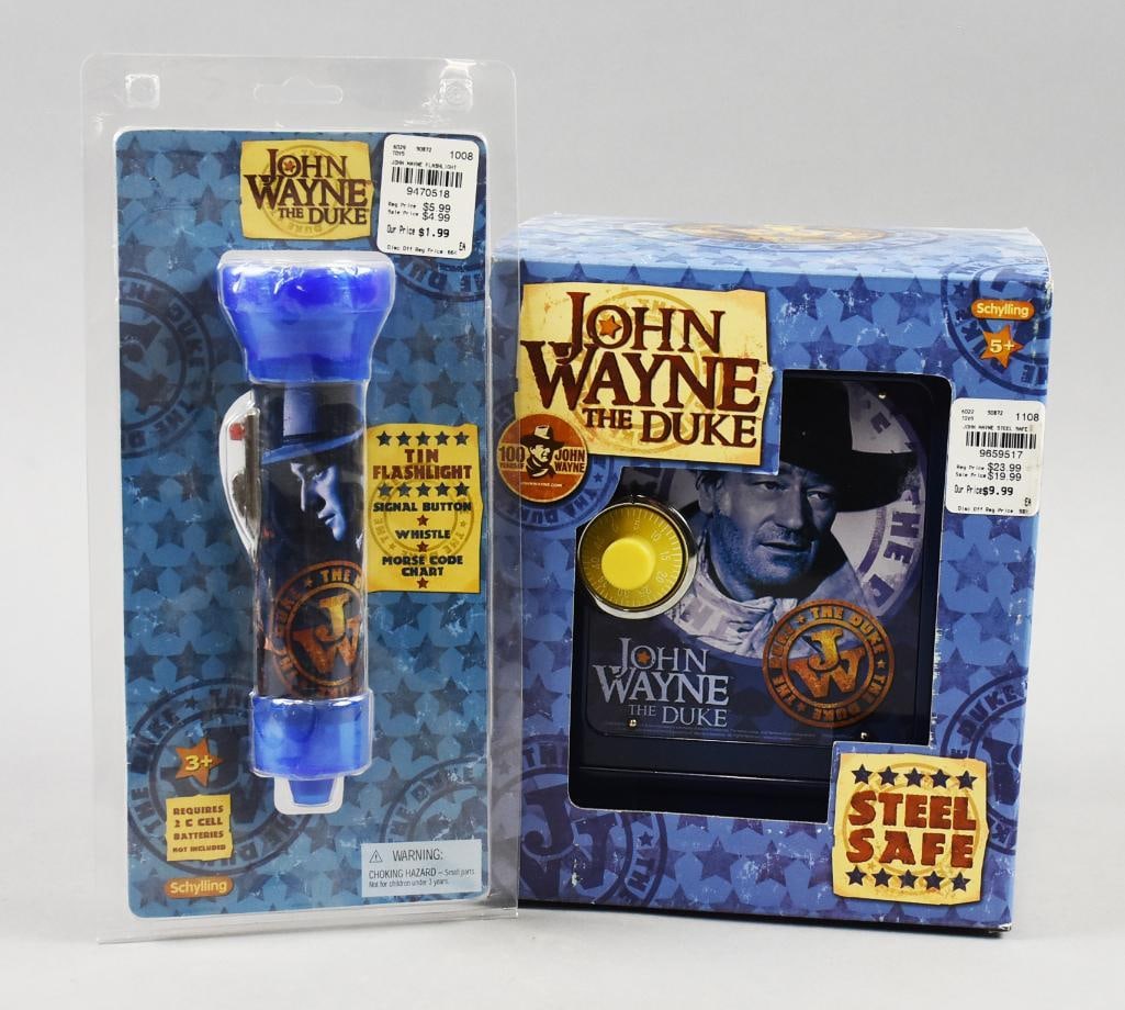 Schylling John Wayne Steel Safe & Tin Flashlight-MIP-NOS (1 of 4)