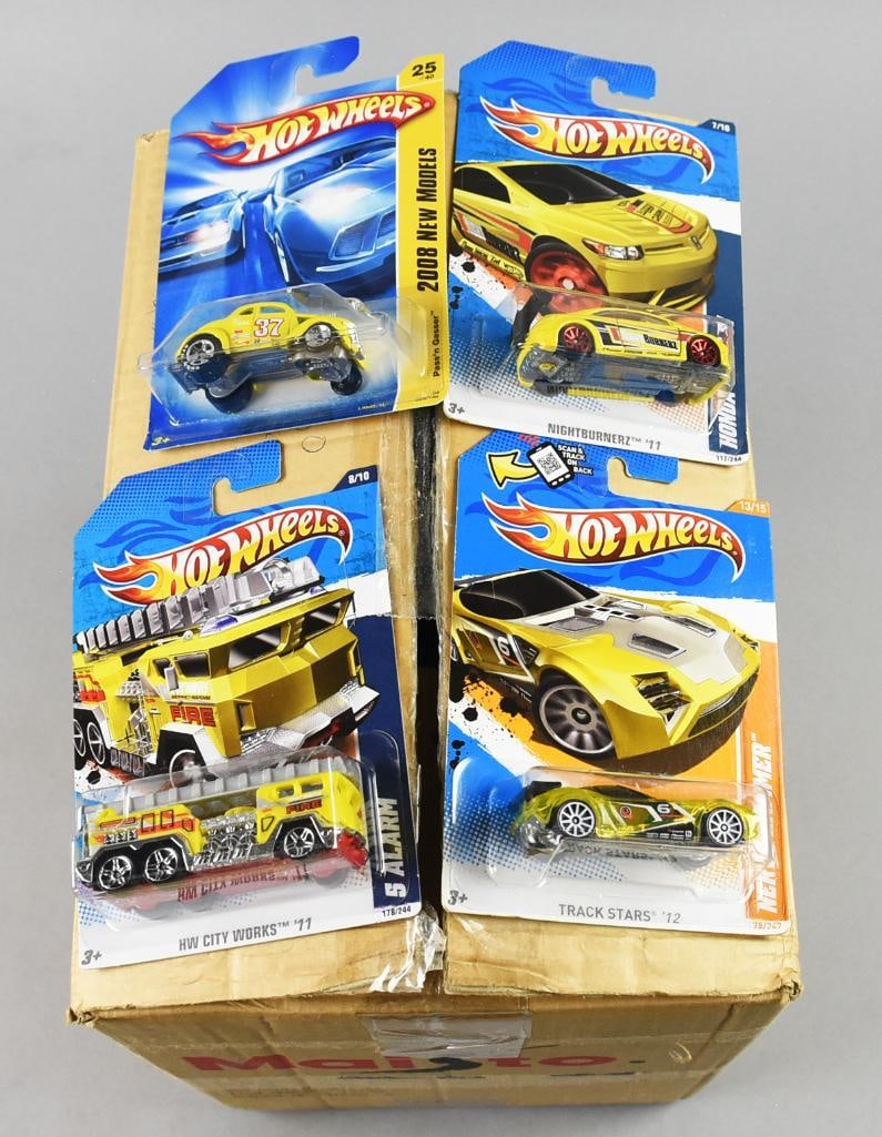 (50) 2000s Mattel Hot Wheels Unsorted - MOC-NOS: Lot is 50 2000s Mattel Hot Wheels Unsorted - MOC-NOS. Comes in a Maisto factory shipping box. Single owner collection from the largest toy collector on the West Coast.