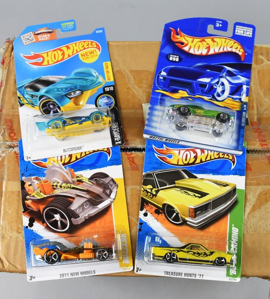 (70) 2000s Mattel Hot Wheels Die-Cast, Unsorted-MOC-NOS: Lot is 702000s Mattel Hot Wheels Die-Cast, Unsorted-MOC-NOS. Single owner collection from the largest toy collector on the West Coast.