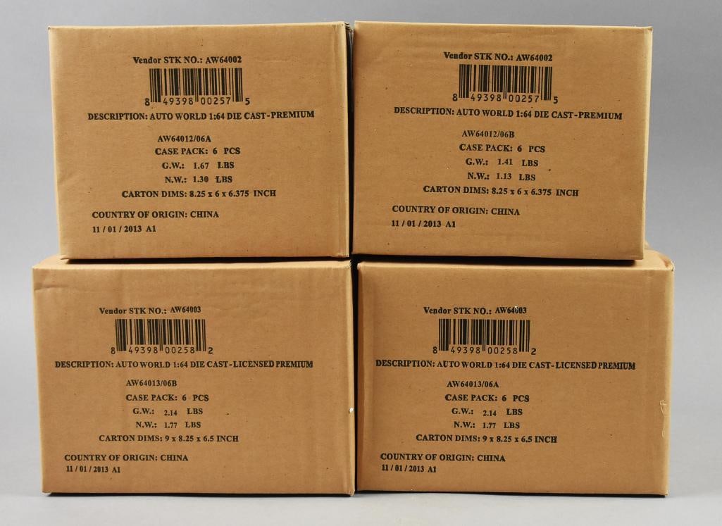 (4) Auto World 1:64 Die-Cast Factory Sealed Cases-NOS (1 of 4)