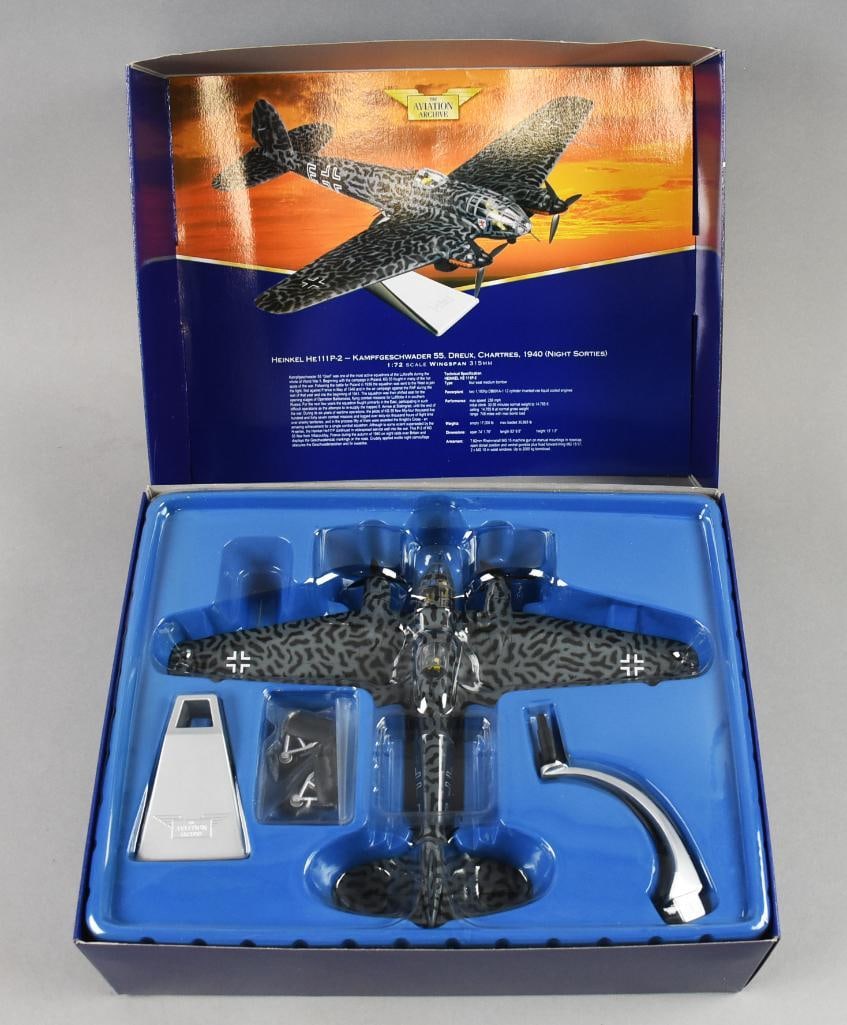 2003 Corgi Aviation Archive Heinkel HE111P-2 1:72-MIB-NOS: Lot is a 2003 Corgi Aviation Archive Heinkel HE111P-2 1:72 Scale-MIB-NOS. Single owner collection from the largest toy collector on the West Coast.