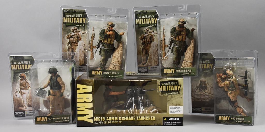 (5) 2006 McFarlane Military Soldiers-Grenade Launcher-NOS (1 of 2)