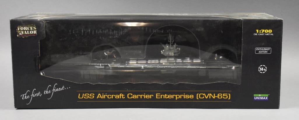 2014 Unimax Forces of Valor-USS Aircraft Carrier 1:700-MIB-NOS: Lot is 2014 Unimax Forces of Valor-USS Aircraft Carrier Enterprise-MIB-NOS. Single owner collection from the largest toy collector on the West Coast.