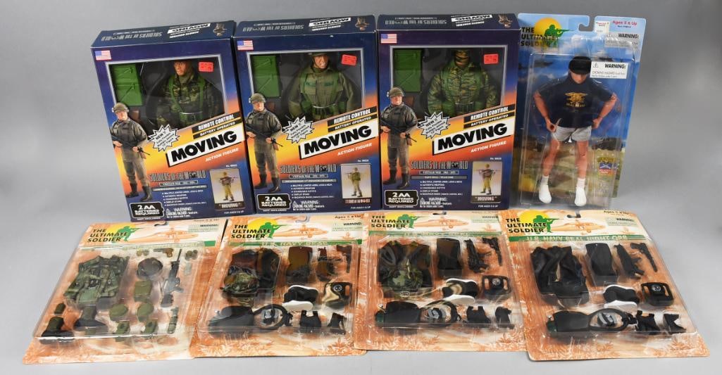 (8) 1998-00 Formative/21st C Soldiers & Weapon Sets-MIP-NOS (1 of 3)